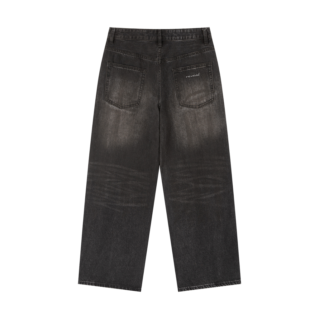JEANS LOOSE FIT EFFETTO VINTAGE IN DENIM PESANTE