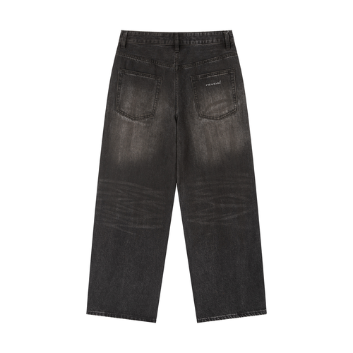 JEANS LOOSE FIT EFFETTO VINTAGE IN DENIM PESANTE