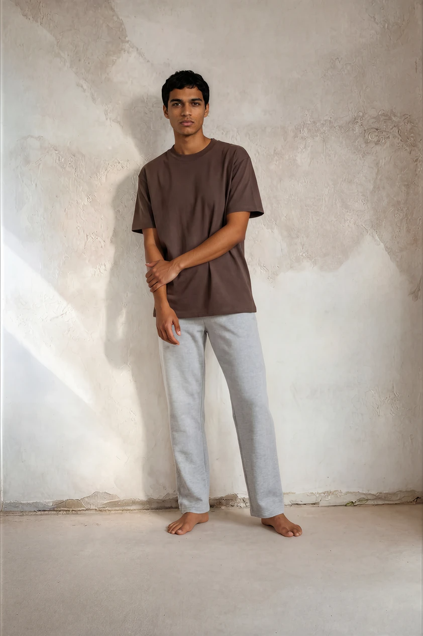 PANTALONI FELPATI STRAIGHT FIT ESSENTIAL