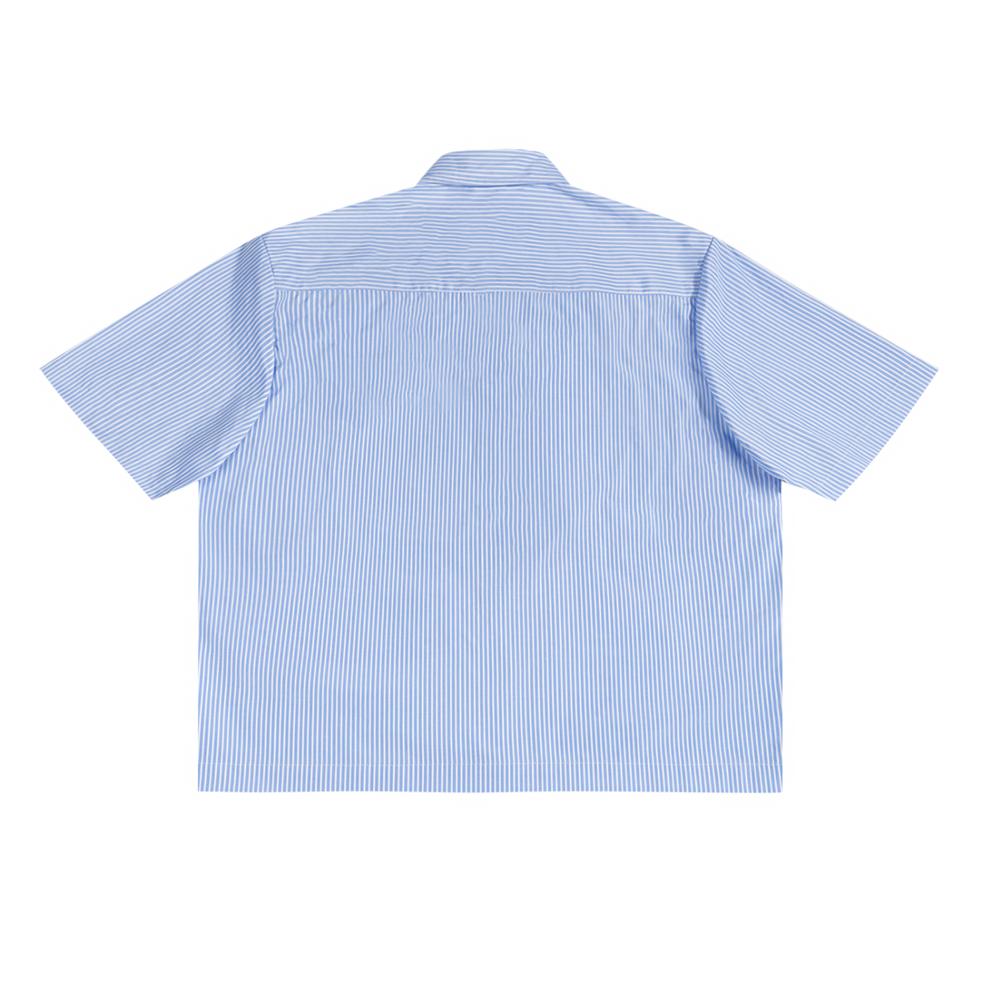 CAMICIA BOXY A RIGHE VERTICALI CON COLLO REVERS