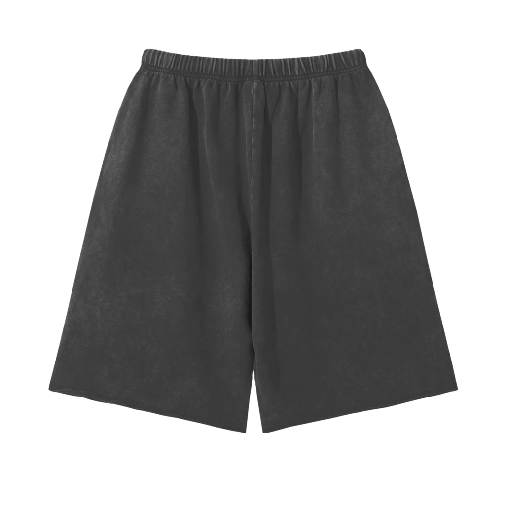 PANTALONCINI EFFETTO VINTAGE CON ORLO A TAGLIO VIVO