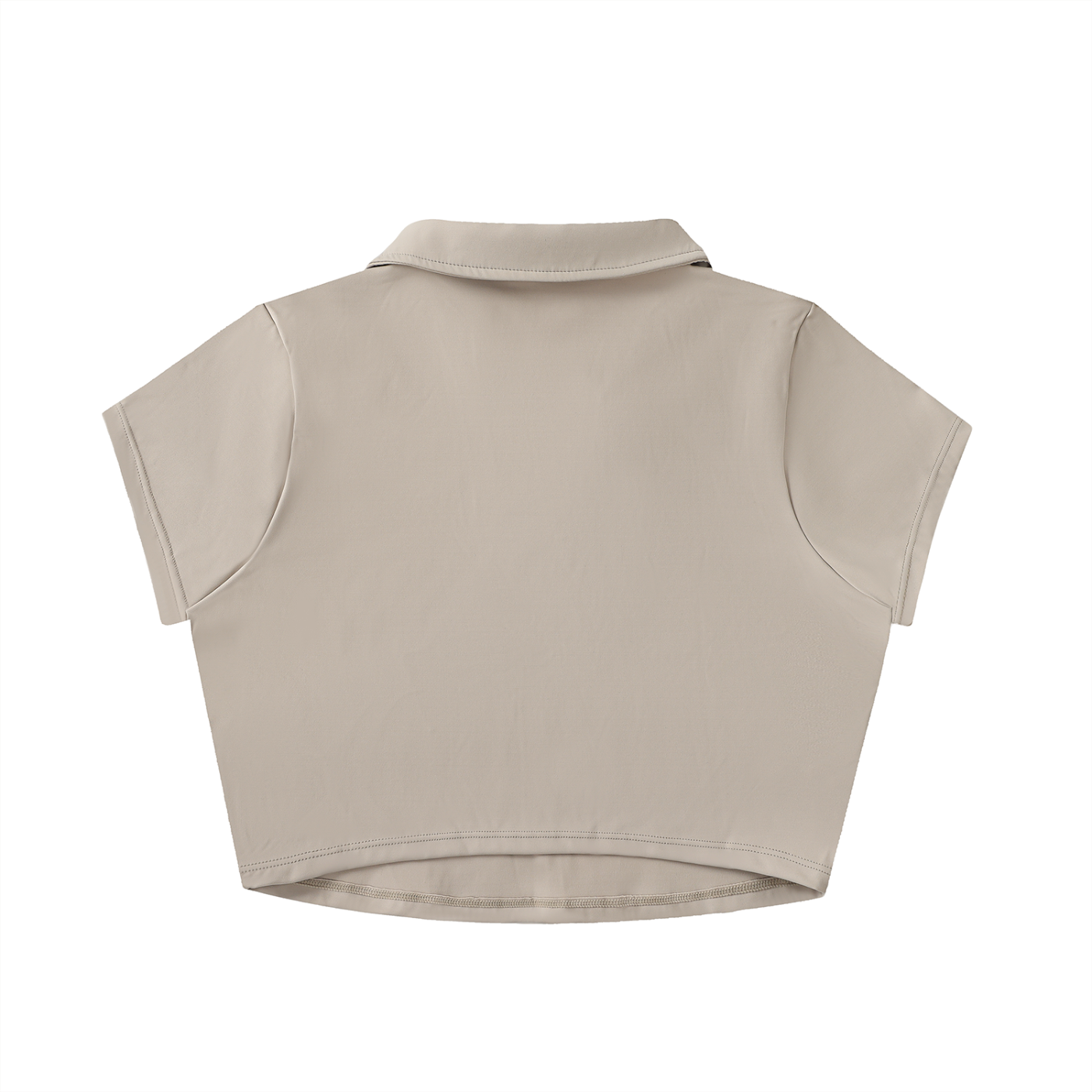 TOP CROPPED CON COLLO REVERS E SCOLLO A V