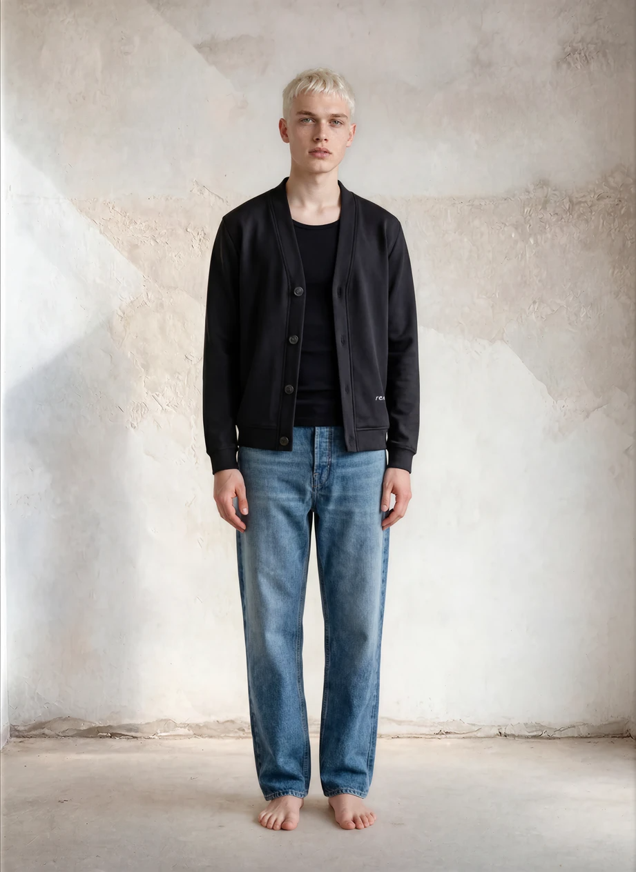 CARDIGAN HEAVYWEIGHT CON SCOLLO A V