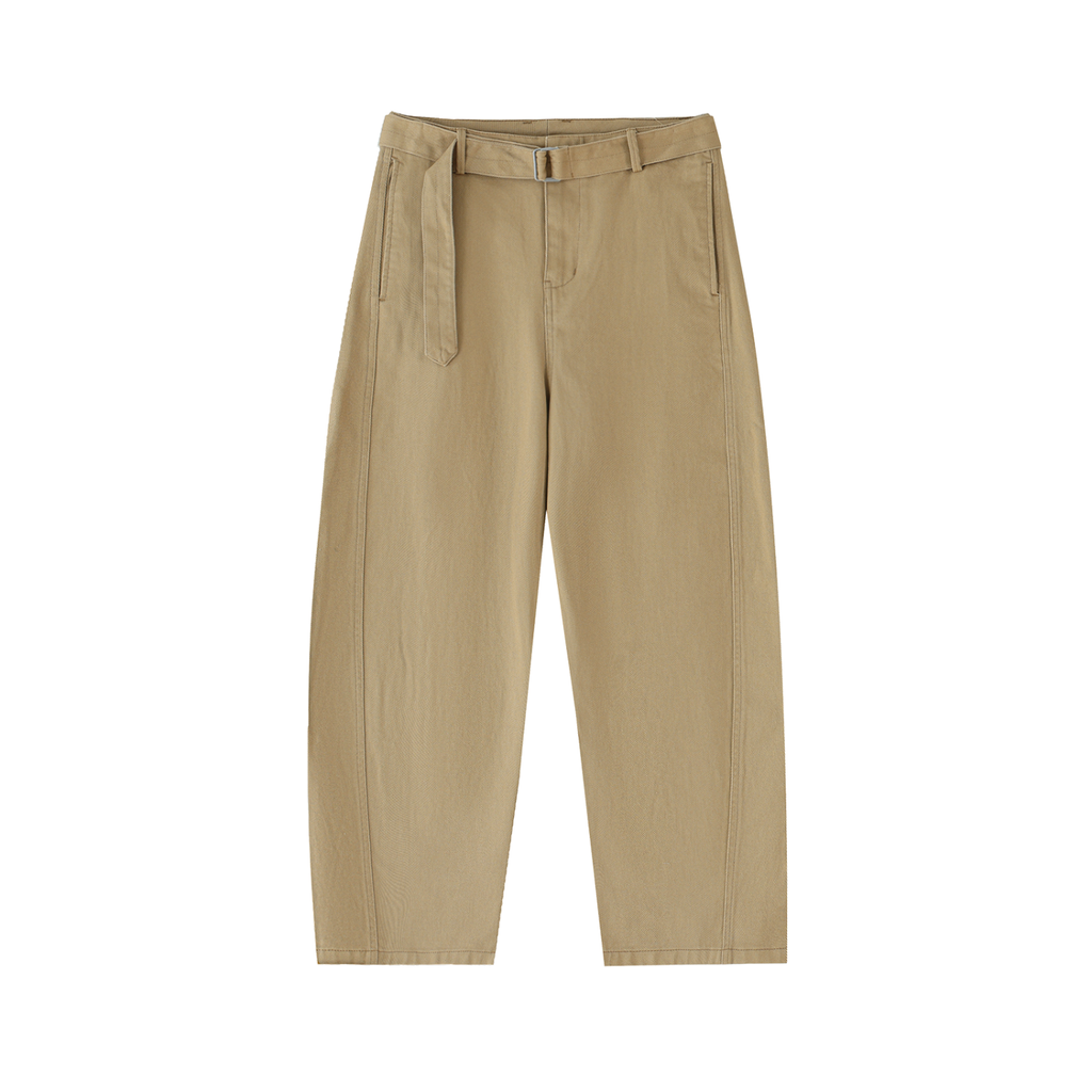 PANTALONI CHINO BARREL FIT CON CINTURA
