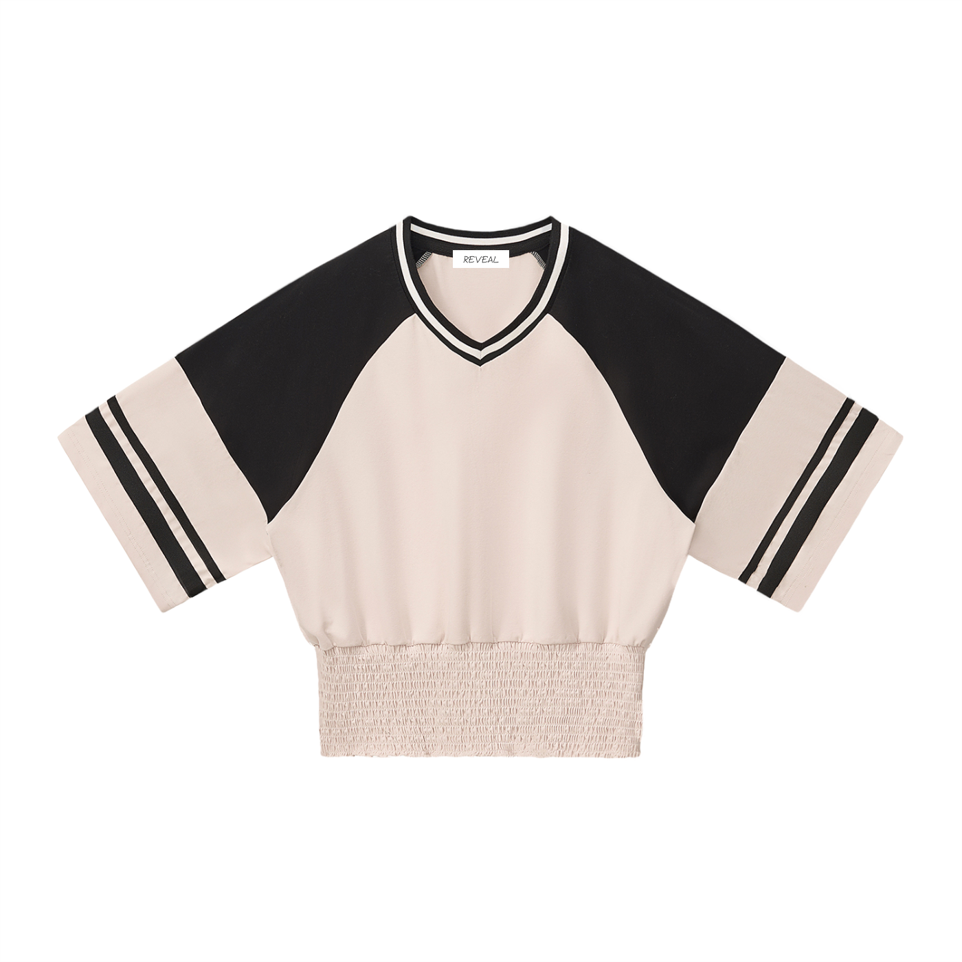 MAGLIETTA DRAPPEGGIATA CON SCOLLO A V