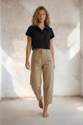 PANTALONI CHINO BARREL FIT CON CINTURA