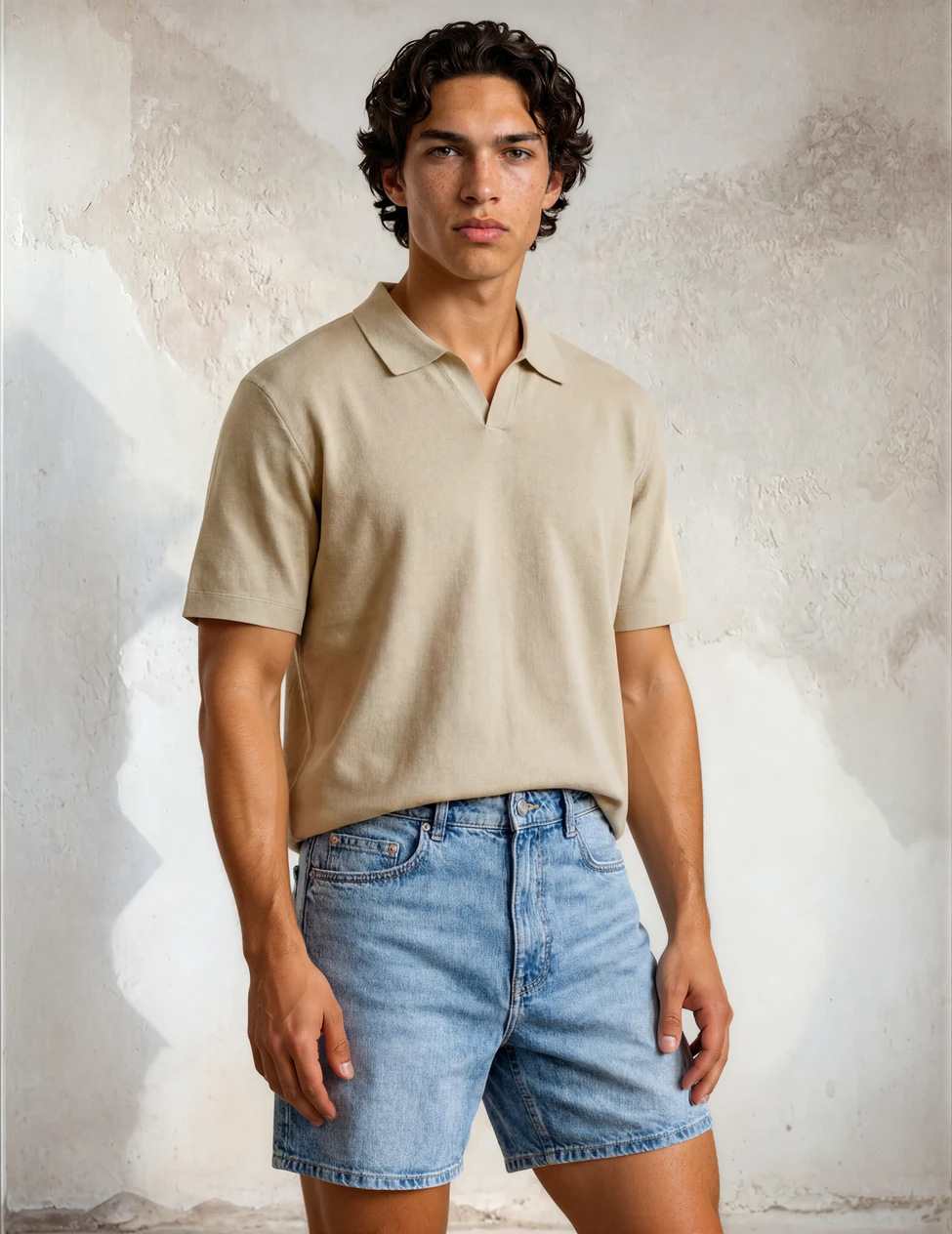 POLO RELAXED FIT CON SPALLA SCESA